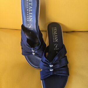 Italian Shoemakers Women's Navy Sandals